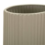 Vaso Beige Superficie Ondulata con Finitura Opaca, - Fase