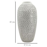 Vaso Bianco Argento Colore Struttura Argento Diametro 7 cm, - Elian