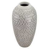 Vaso Bianco Argento Colore Struttura Argento Diametro 7 cm, - Elian