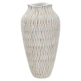 Vaso Bianco Beige Colore Struttura Beige Diametro 12 cm, - Rugero