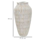 Vaso Bianco Beige Colore Struttura Beige Diametro 12 cm, - Rugero
