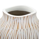 Vaso Bianco Beige Colore Struttura Beige Diametro 12 cm, - Rugero