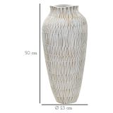 Vaso Bianco Beige Colore Struttura Beige Diametro 12 cm, - Sighn
