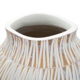 Vaso Bianco Beige Colore Struttura Beige Diametro 12 cm, - Sighn
