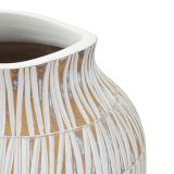 Vaso Bianco Beige Colore Struttura Beige Diametro 12 cm, - Sighn