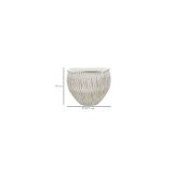 Vaso Bianco Beige Colore Struttura Beige Diametro 22 cm, - Naldo