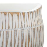 Vaso Bianco Beige Colore Struttura Beige Diametro 22 cm, - Naldo