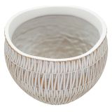 Vaso Bianco Beige Colore Struttura Beige Diametro 22 cm, - Naldo