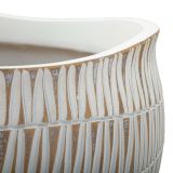 Vaso Bianco Beige Colore Struttura Beige Diametro 26.5 cm, - Celso