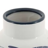 Vaso Bianco blu Disegni con Pesci Colore Struttura blu, Diametro 7.5 cm - Cosmo