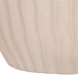 Vaso Bianco Crema Finitura Scanalata Diametro 16 cm, Sfumatura Colore Struttura Crema - Pangni