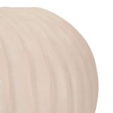 Vaso Bianco Crema Finitura Scanalata Diametro 22 cm, Sfumatura Colore Struttura Crema - Arvid