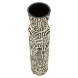 Vaso Bianco Crema Nero Colore Struttura Nero Diametro 11.5 cm, Sfumatura Colore Struttura Crema - Iya