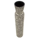 Vaso Bianco Crema Nero Colore Struttura Nero Diametro 12.5 cm, Sfumatura Colore Struttura Crema - Fanopa