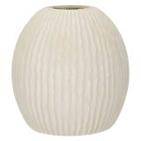 Vaso Bianco Crema Texture Irregolare Diametro 12.5 cm, Sfumatura Colore Struttura Crema - Galo
