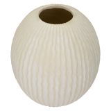 Vaso Bianco Crema Texture Irregolare Diametro 12.5 cm, Sfumatura Colore Struttura Crema - Galo