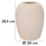 Vaso Bianco Crema Texture Irregolare Diametro 15.5 cm, Sfumatura Colore Struttura Crema - Famo