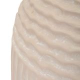 Vaso Bianco Crema Texture Irregolare Diametro 15.5 cm, Sfumatura Colore Struttura Crema - Famo