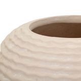 Vaso Bianco Crema Texture Irregolare Diametro 15.5 cm, Sfumatura Colore Struttura Crema - Famo