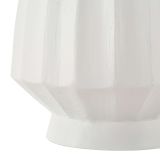 Vaso Bianco Lavorazione Scanalata Diametro 16.5 cm, - Daranita