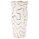 Vaso Bianco oro Colore Struttura oro, - Banenoha