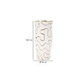 Vaso Bianco oro Colore Struttura oro, - Banenoha