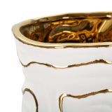 Vaso Bianco oro Colore Struttura oro, - Banenoha