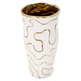Vaso Bianco oro Colore Struttura oro, - Banenoha