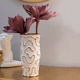 Vaso Bianco oro Colore Struttura oro, - Banisilo