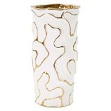 Vaso Bianco oro Colore Struttura oro, - Banisilo