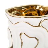 Vaso Bianco oro Colore Struttura oro, - Banisilo