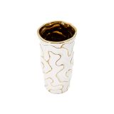 Vaso Bianco oro Colore Struttura oro, - Banisilo