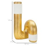 Vaso Bianco oro Colore Struttura oro, - Iria