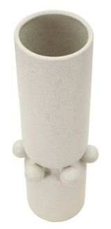 Vaso Borgetto, Complemento d'arredo, Articolo decorativo, Accessorio d'arredo, Crema, 16x16 h41 cm