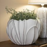 Vaso Bovezzo, 35x35 h24 cm, Bianco