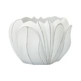 Vaso Bovezzo, 35x35 h24 cm, Bianco