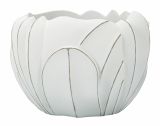 Vaso Bovezzo, 35x35 h24 cm, Bianco