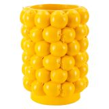 Vaso Giallo Disegni con Limoni Diametro 13.5 cm, - Bardo