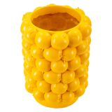 Vaso Giallo Disegni con Limoni Diametro 13.5 cm, - Bardo