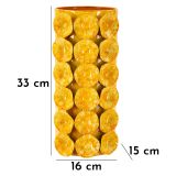 Vaso Giallo Disegno Moderno Diametro 13.5 cm, - Barini