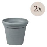 Vaso- Grigio set 2 Vasi, Made in Italy - Townley
