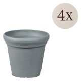 Vaso- Grigio set 4 Vasi, Made in Italy - Townley
