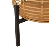 Vaso Marrone Rovere Nero set 2 Vasi, Portavasi Rimovibili Colore Struttura Nero, Diametro Vaso Grande: 39, Vaso Piccolo: 30 cm - Bocas