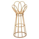Vaso Marrone Rovere Portavaso Finiture in Rattan Materiale Struttura in Plastica, Sfumatura Colore Struttura Rovere - Dalotami
