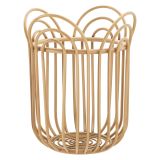 Vaso Marrone Rovere Portavaso Finiture in Rattan Materiale Struttura in Plastica, Sfumatura Colore Struttura Rovere - Damonono
