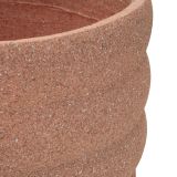 Vaso Marrone Terracotta set 3 Vasi Diametro Vaso Grande: 37, Vaso Medio: 32, Vaso Piccolo: 27 cm, Sfumatura Colore Struttura Terracotta - Gafase