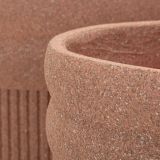 Vaso Marrone Terracotta set 3 Vasi Diametro Vaso Grande: 37, Vaso Medio: 32, Vaso Piccolo: 27 cm, Sfumatura Colore Struttura Terracotta - Gafase