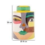 Vaso Multicolore Disegno Moderno Diametro 8 cm, - Basa