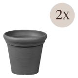 Vaso- Nero Antracite set 2 Vasi, Made in Italy - Lou