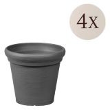 Vaso- Nero Antracite set 4 Vasi, Made in Italy - Lou